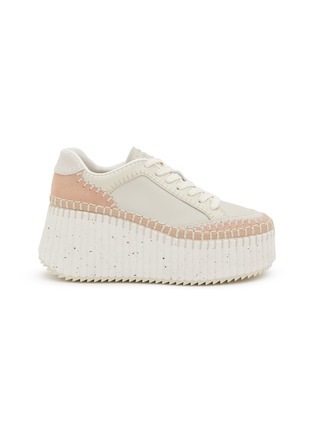 Main View - Click To Enlarge - CHLOÉ - Nama Leather Women's Platform Sneakers