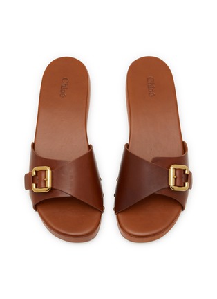 Detail View - Click To Enlarge - CHLOÉ - Jeannette Leather Wooden Clogs