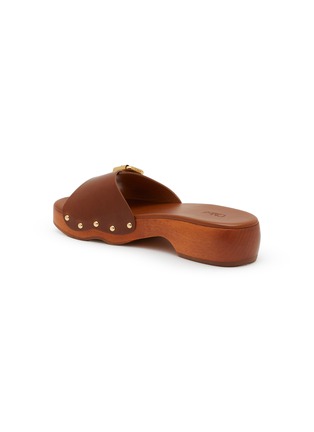 - CHLOÉ - Jeannette Leather Wooden Clogs