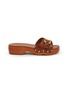 Main View - Click To Enlarge - CHLOÉ - Jeannette Leather Wooden Clogs
