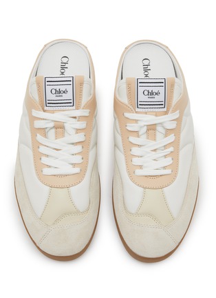 Detail View - Click To Enlarge - CHLOÉ - Kick Sabot Leather Suede Women's Sneakers