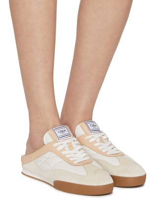 Figure View - Click To Enlarge - CHLOÉ - Kick Sabot Leather Suede Women's Sneakers