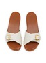 Detail View - Click To Enlarge - CHLOÉ - Jeannette Leather Wooden Clogs