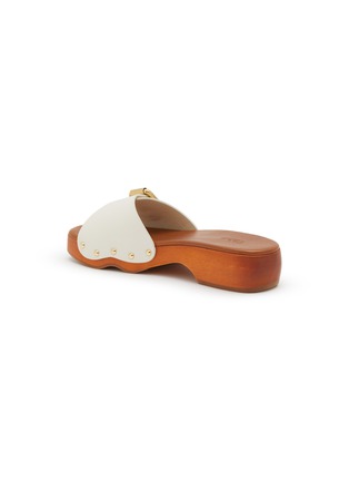  - CHLOÉ - Jeannette Leather Wooden Clogs