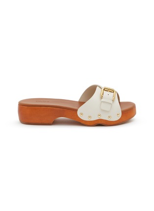 Main View - Click To Enlarge - CHLOÉ - Jeannette Leather Wooden Clogs