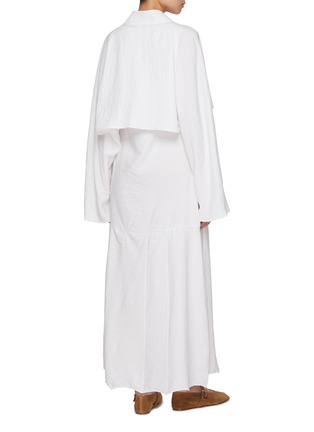 Back View - Click To Enlarge - RUOHAN - Arran Cape Layered Silk Blend Maxi Dress