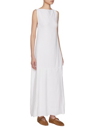 Front View - Click To Enlarge - RUOHAN - Arran Cape Layered Silk Blend Maxi Dress