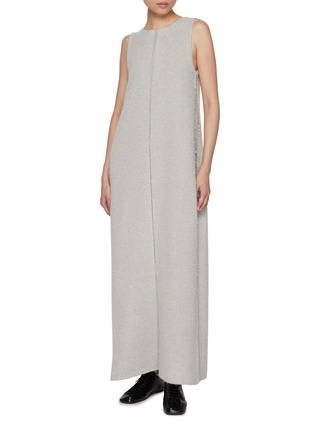 Figure View - Click To Enlarge - RUOHAN - Line Sleeveless Cashmere Blend Maxi Dress