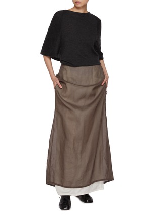 Figure View - Click To Enlarge - RUOHAN - Cashmere Cape Top