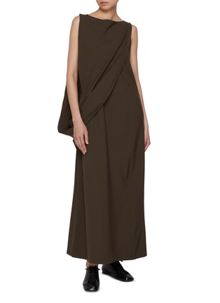 Figure View - Click To Enlarge - RUOHAN - Boa Sleeveless Wool Blend Dress