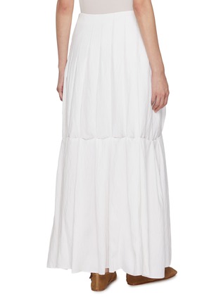 Back View - Click To Enlarge - RUOHAN - Alba Tiered Pleated Silk Blend Skirt
