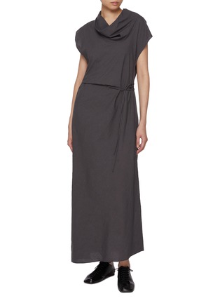 Figure View - Click To Enlarge - RUOHAN - Cielo Cowl Neck Cotton Maxi Dress