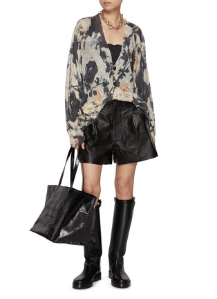 Figure View - Click To Enlarge - R13 - Floral Print Boyfriend Linen Cardigan