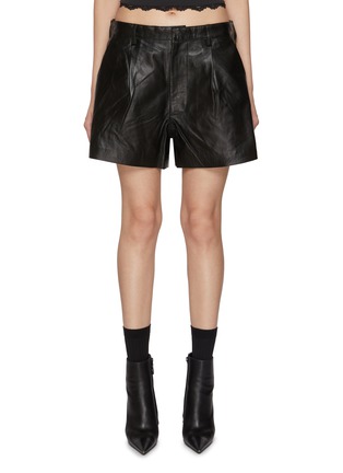 Main View - Click To Enlarge - R13 - Wide Leg Leather Shorts