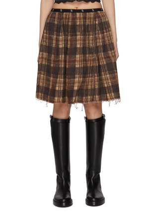 Main View - Click To Enlarge - R13 - Reversible Knee Length Cotton Kilt Skirt