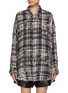 Main View - Click To Enlarge - R13 - Shredded Seam Drop Shoulder Cotton Shirt