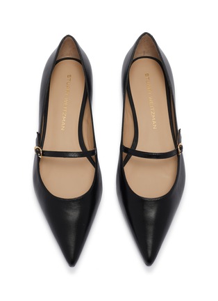 Detail View - Click To Enlarge - STUART WEITZMAN - Emilia Leather Mary Jane Flats