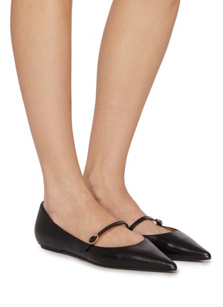 Figure View - Click To Enlarge - STUART WEITZMAN - Emilia Leather Mary Jane Flats