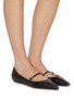 Figure View - Click To Enlarge - STUART WEITZMAN - Emilia Leather Mary Jane Flats