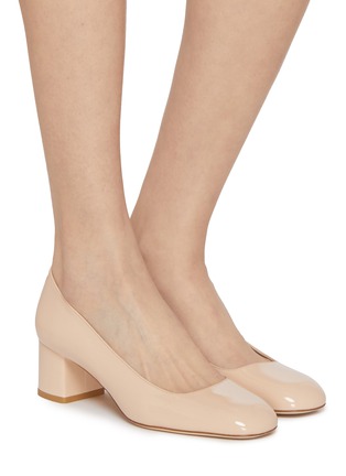 Figure View - Click To Enlarge - STUART WEITZMAN - Stuart Power 50 Patent Leather Pumps