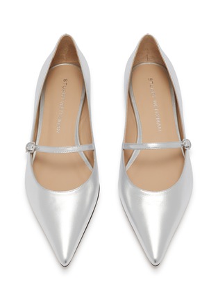 Detail View - Click To Enlarge - STUART WEITZMAN - Emilia Leather Mary Jane Flats