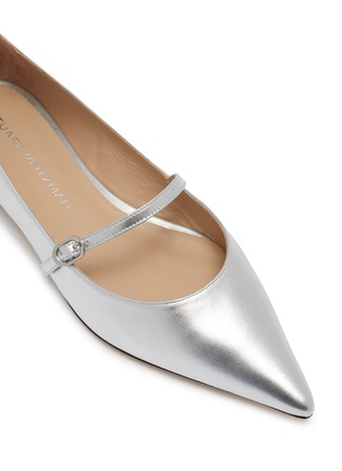 Detail View - Click To Enlarge - STUART WEITZMAN - Emilia Leather Mary Jane Flats
