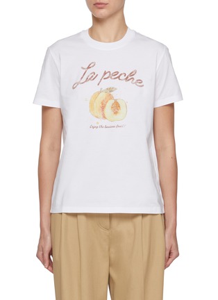 Main View - Click To Enlarge - MO&CO. - Le Peche Graphic Cotton T-shirt