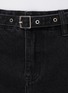  - MO&CO. - Belted Dark Wash Denim Skirt