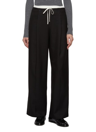 Main View - Click To Enlarge - MO&CO. - Wide Leg Layered Waist Pants