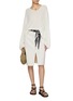 Figure View - Click To Enlarge - MO&CO. - Loose V-Neck Cotton Knit Sweater