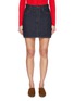 Main View - Click To Enlarge - MO&CO. - Dark Wash Denim Mini Skirt