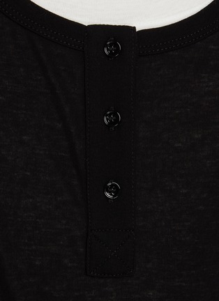  - MO&CO. - Scoop Neck Layerd Look Cotton Tank Top