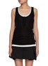 Main View - Click To Enlarge - MO&CO. - Scoop Neck Layerd Look Cotton Tank Top