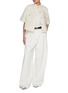 Figure View - Click To Enlarge - MO&CO. - Cargo Cropped Cotton Blend Shirt Jacket