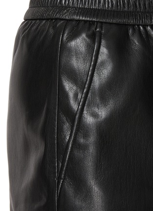  - MO&CO. - Elasticated Leather Shorts