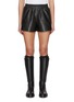 Main View - Click To Enlarge - MO&CO. - Elasticated Leather Shorts