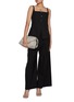 Figure View - Click To Enlarge - MO&CO. - Square Neckline Wool Blend Top
