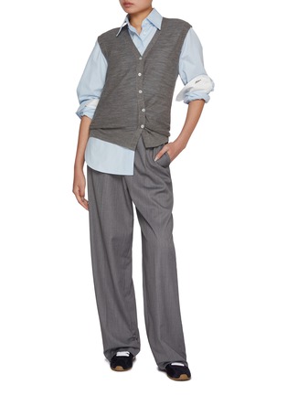 Figure View - Click To Enlarge - MO&CO. - V-neck Knitted Wool Cardigan