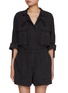 Main View - Click To Enlarge - MO&CO. - V-neck Drawstring Cargo Jumpsuit