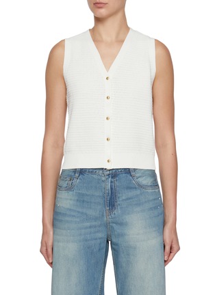 Main View - Click To Enlarge - MO&CO. - V-neck Knit Gilet