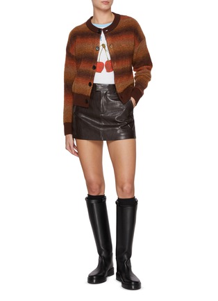 Figure View - Click To Enlarge - MO&CO. - Leather Shorts