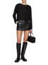 Figure View - Click To Enlarge - MO&CO. - Leather Shorts
