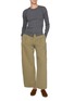Figure View - Click To Enlarge - MO&CO. - Pleated Wide Leg Cotton Pants