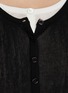  - MO&CO. - Half Button Contrast Cotton Silk Blend Top