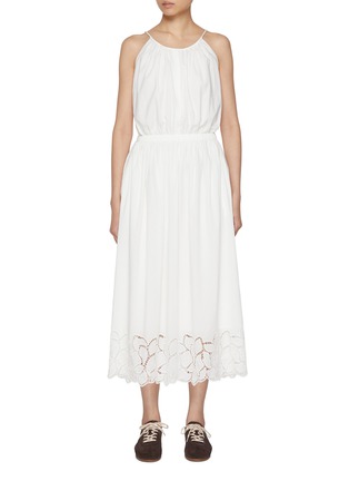 Main View - Click To Enlarge - MO&CO. - Eyelet Cotton Shift Dress