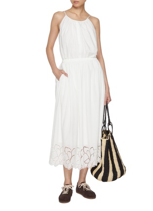 Figure View - Click To Enlarge - MO&CO. - Eyelet Cotton Shift Dress