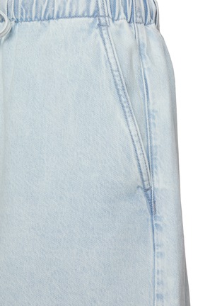  - MO&CO. - Drawstring Light Wash Denim Shorts