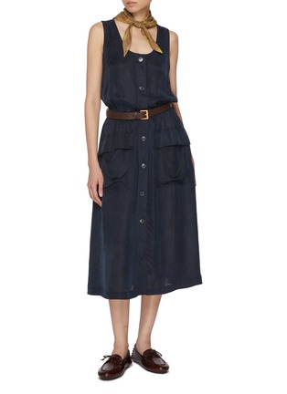 Figure View - Click To Enlarge - MO&CO. - Cargo Style Midi Dress