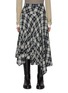 Main View - Click To Enlarge - MO&CO. - Checkered Asymmetrical Maxi Skirt