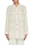Main View - Click To Enlarge - MO&CO. - Elastic Waist Cargo Shirt Jacket
